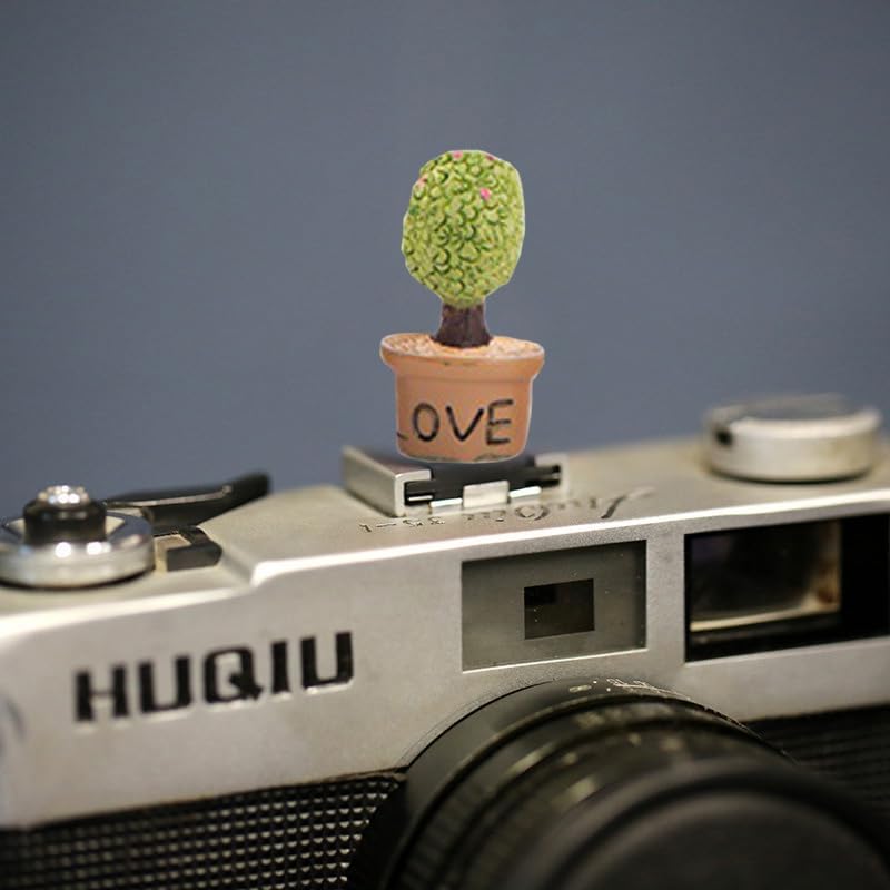 MENGSOOD Camera Hot Shoe Cover, Cartoon Plants Cactus Hot Shoe Cap, Hot Shoe Protector Compatible with Sony Fujifilm Fuji Canon Nikon Pentax Leical Panasonic (2pcs Love) - Image 2